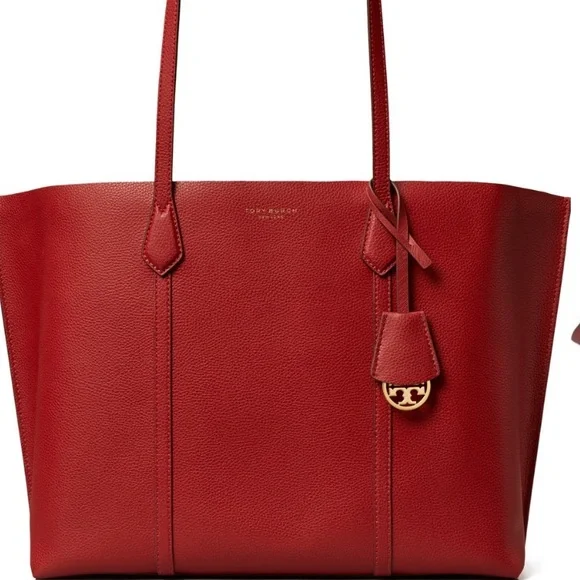 NWT Tory Burch Leather PERRY TRIPLE COMPARTMENT TOTE BAG NEW With tag dust bag - Picture 5 of 10